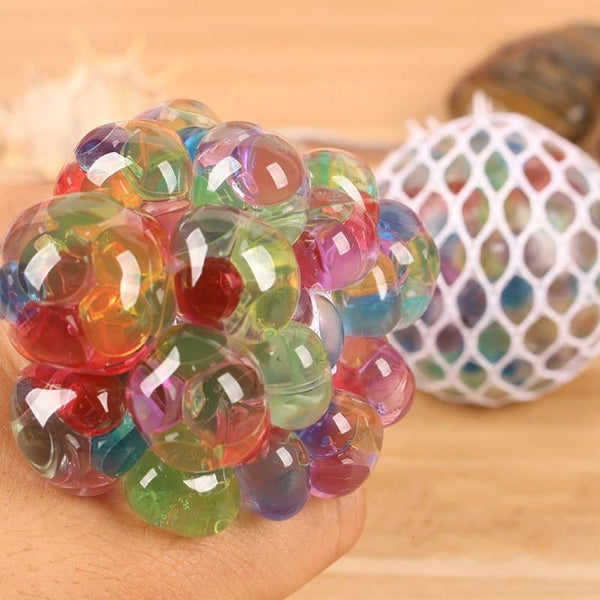 Lot de 3 balles anti-stress arc-en-ciel psychédéliques 