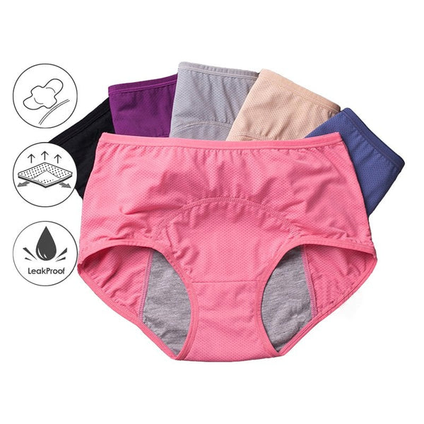 10Pcs - High-waisted Leak-proof Protective Panties