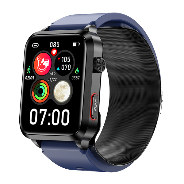 Blutdruck-Smartwatch mit Airbag-Manschette, Blutzucker-EKG-Handgelenk-BP-Monitor 