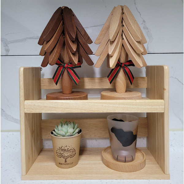 Handgefertigtes Untersetzer-Set aus Holz 
