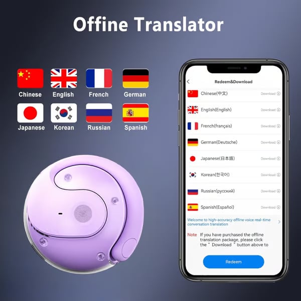 Breezelly HY-T26 ​​Pro Kabellose Bluetooth-Übersetzungs-Ohrhörer 