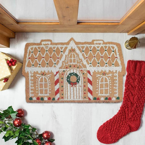 Christmas Decoration Doormat - Non Slip, Machine Washable