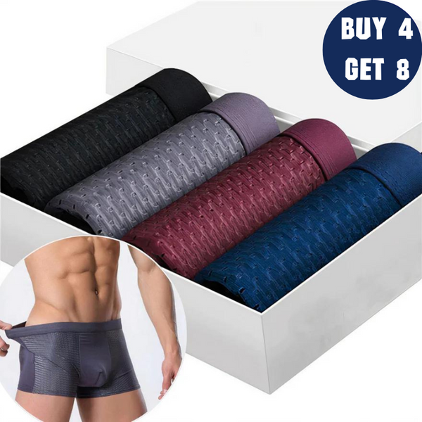 Boxers en fibre de bambou - Pour un confort tout au long de la journée - 8 pièces 