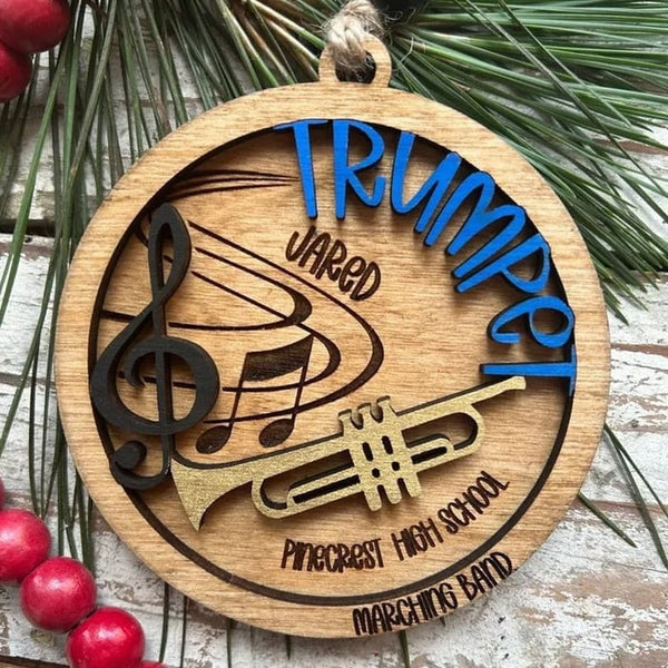 Personalized Marching Band Christmas Tree Ornament