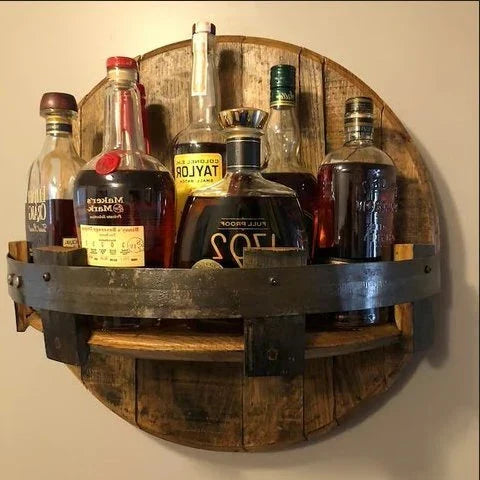Bourbon-Whiskeyfass-Regal – Rustikales Barzubehör