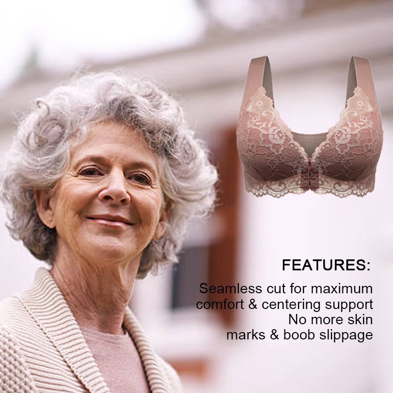 Sora Bras – Bra for Older Women Front Closure 5d Shaping Push Up Seaml ...