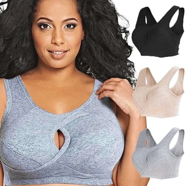 Soutien-gorge sans armatures anti-affaissement en pur coton 