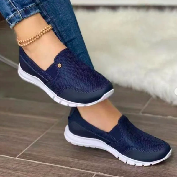Orthopädische Slip-On-Wanderschuhe für Diabetiker, leicht zu tragende, flache Sneakers 