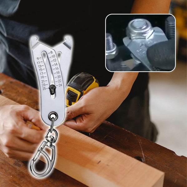 Porte-clés portable avec vérificateur précis de taille de filetage