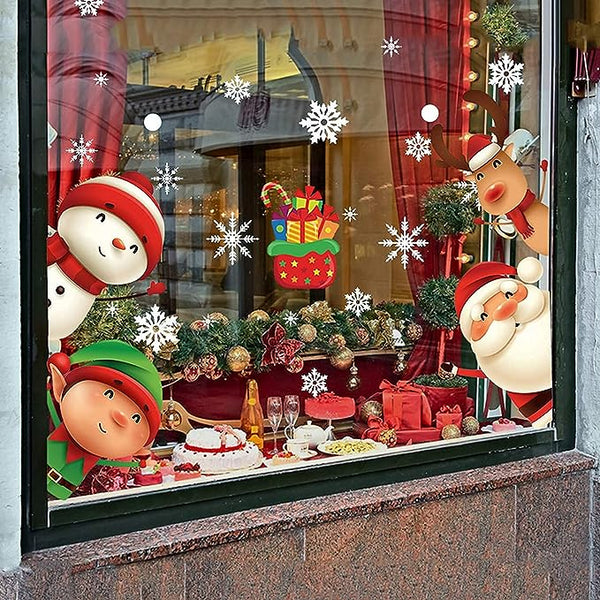 Schmücken Sie Ihre Fenster mit festlicher Stimmung – Weihnachts-Fensteraufkleber-Set