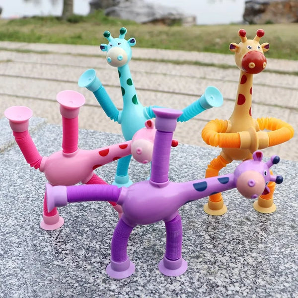 Jouet girafe/robot à ventouse télescopique 