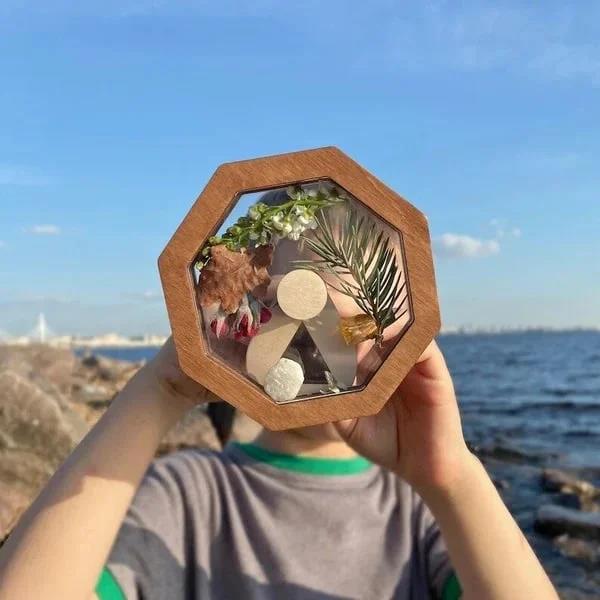 Kaléidoscope en bois naturel à faire soi-même