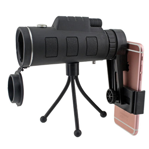 12X50 Hochleistungs-Monokularteleskop mit Smartphone-Adapter und Stativ