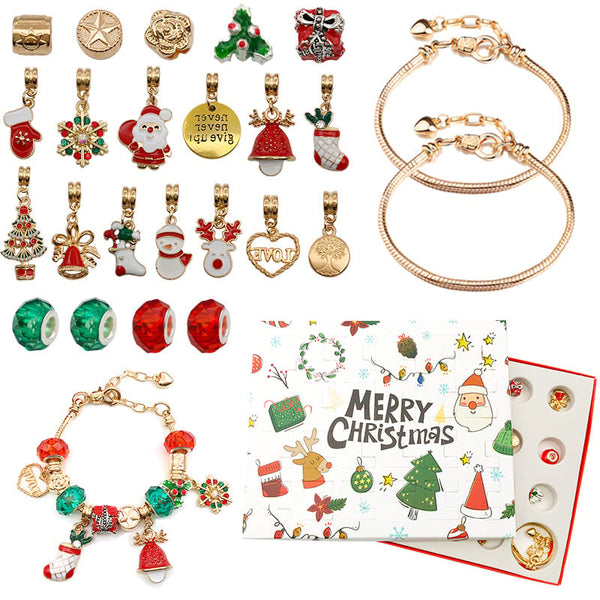 Ensemble de bracelets DIY pour le calendrier de l'Avent de Noël 