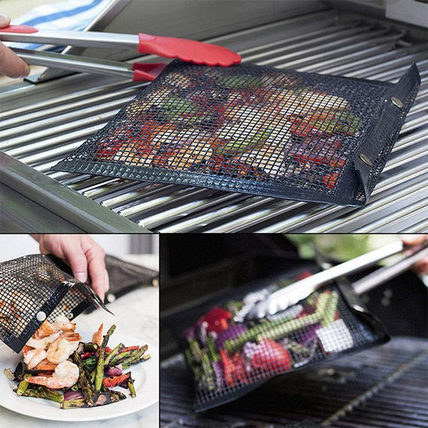 Wiederverwendbare antihaftbeschichtete BBQ-Grillnetzbeutel