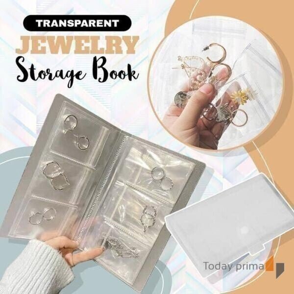 Belovejewel Transparentes Schmuckaufbewahrungsbuch-Set