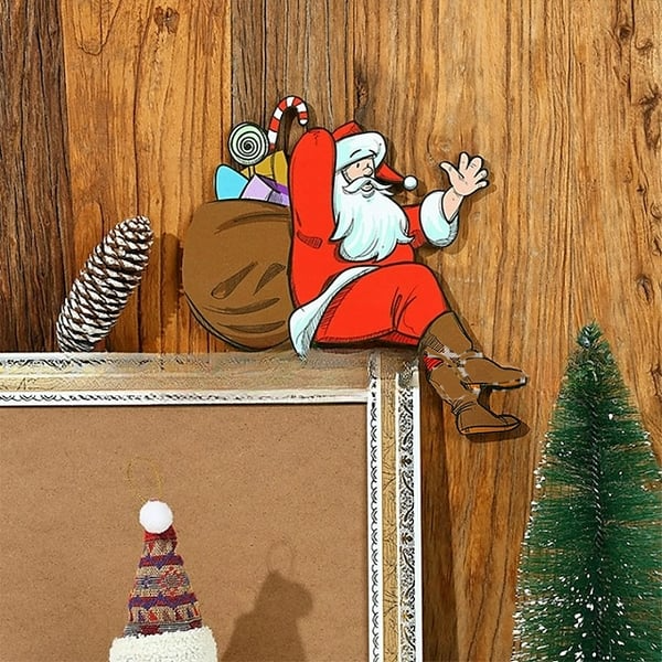 Lustige Weihnachtsdekorationen für den Türrahmen