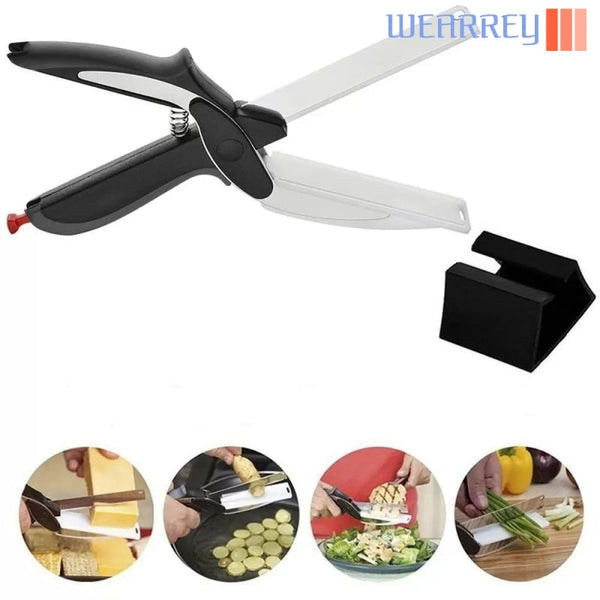 2-in-1 Küchenmesser &amp; Schneidebrett Stahlmesser